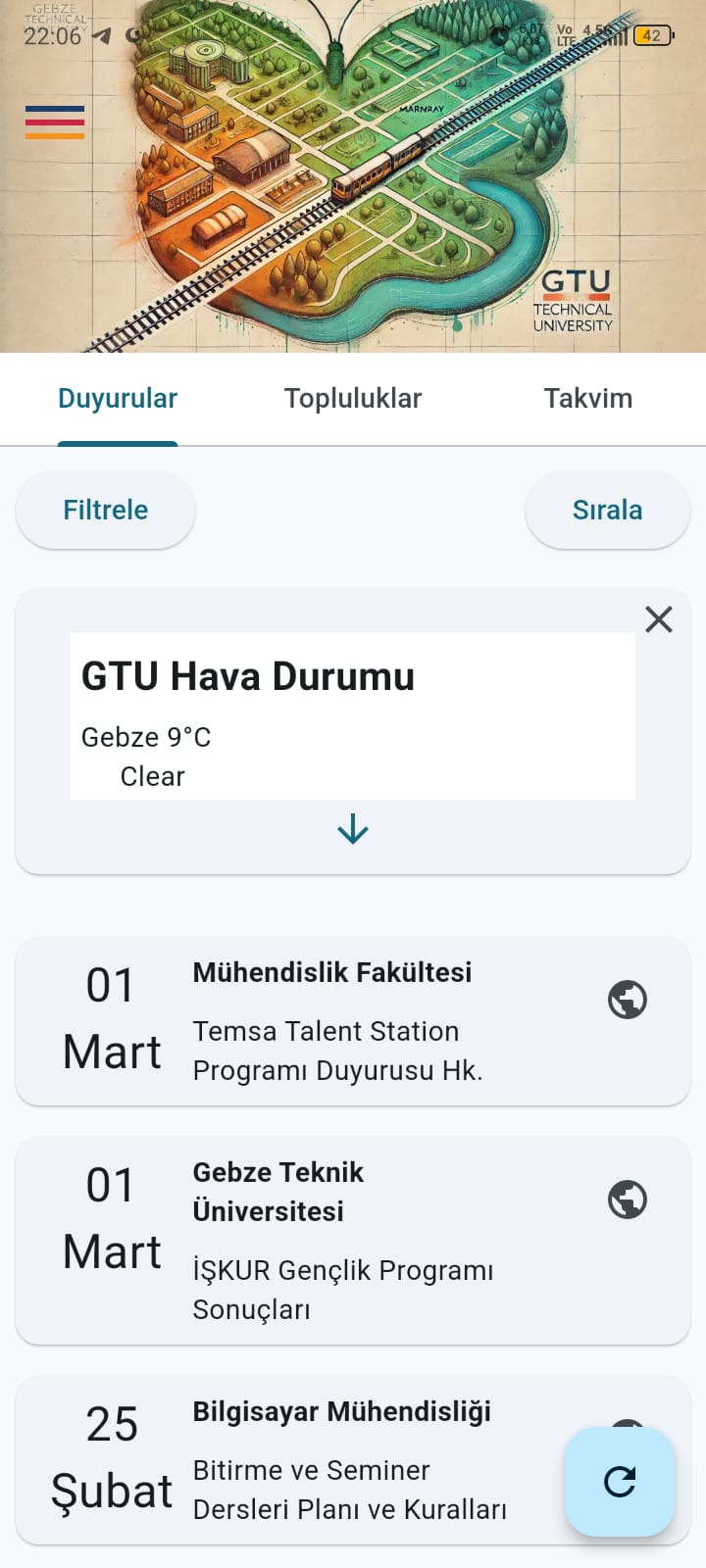 GTU Mobil Ana Sayfa